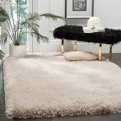 Reversible shag rugs